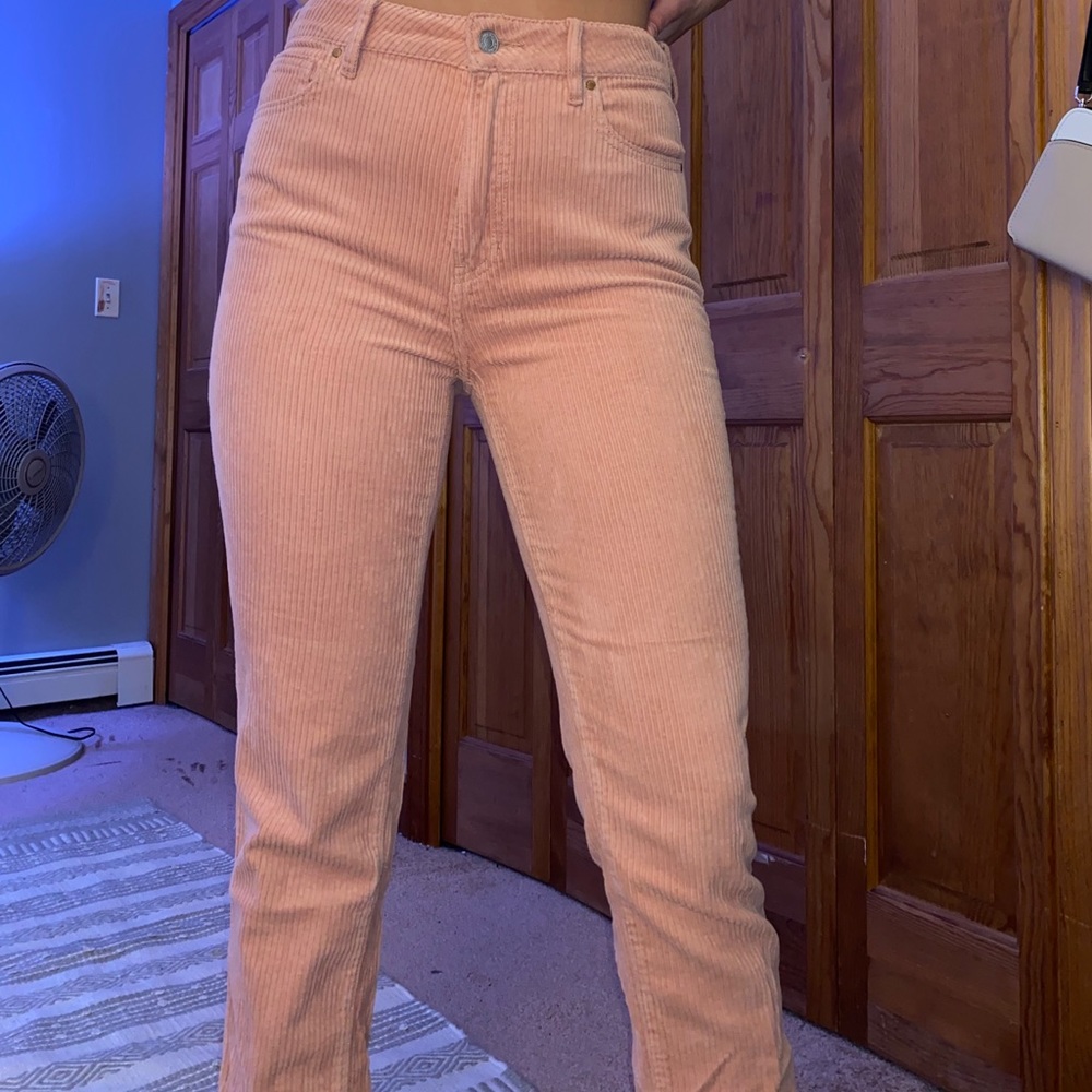 Pac Sun Pink Corduroy Mom Jeans